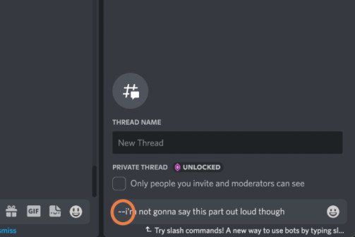 strikethrough on Discord