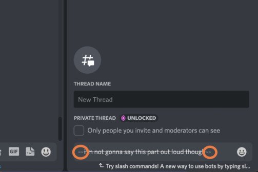 strikethrough on Discord