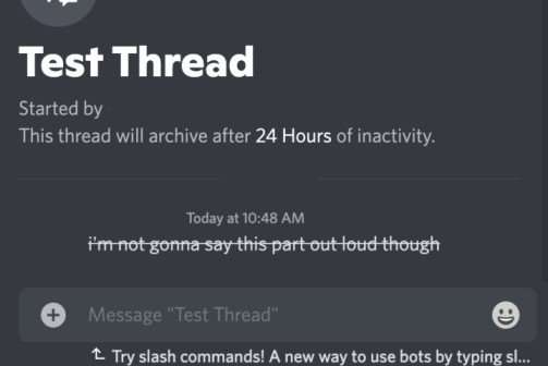 strikethrough on Discord