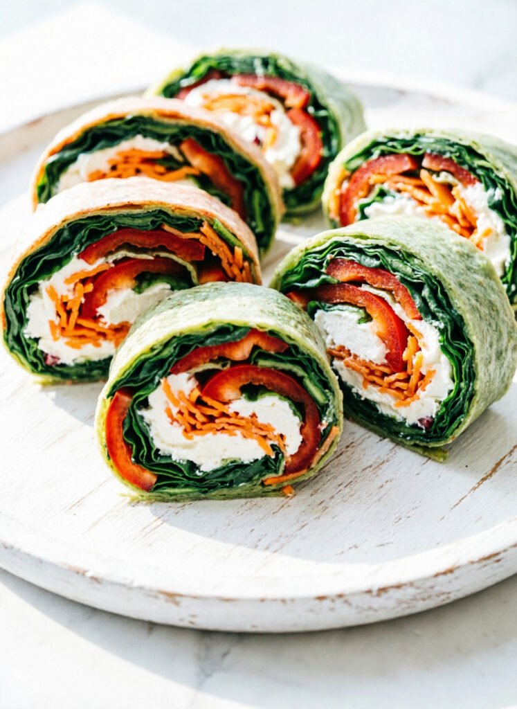 Rainbow Veggie Wraps