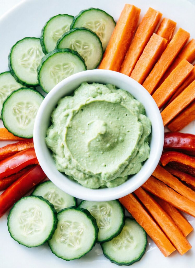 Veggie Dippers with Creamy Avocado Dip