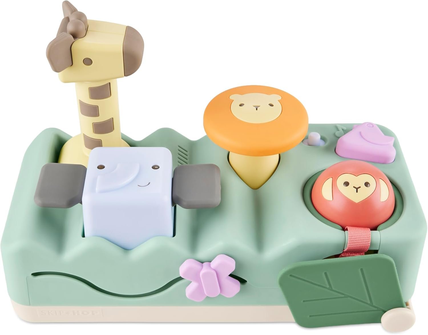 Skip Hop Tummy Time & Seated Play Cause & Effect Developmental Musical Baby Toy with 12 Animal Sounds, Lights, Music and 6 Activities,
