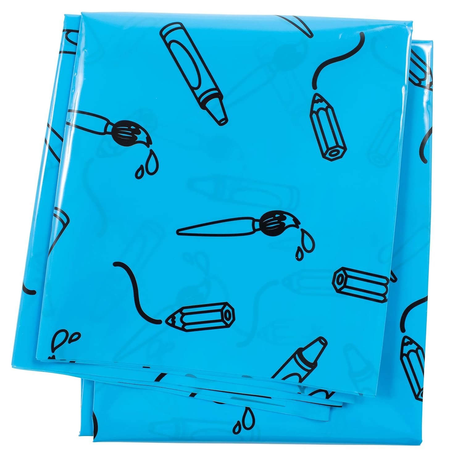 READY 2 LEARN Messy Mat | Protect Tables and Floors While Crafting | Washable High Chair Mat | Waterproof | Reusable and Lightweight | 60 L x 60 W