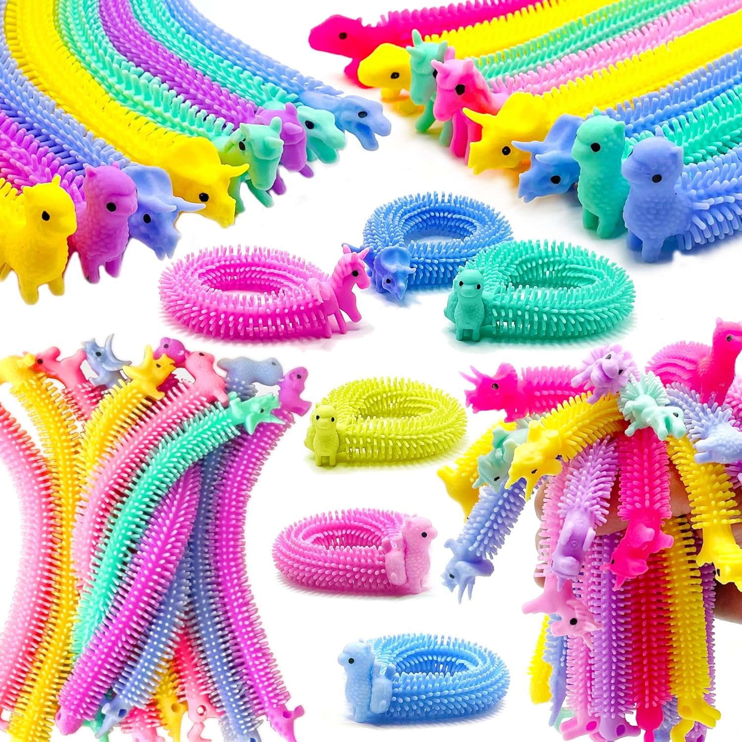 30 Pack Stretchy Strings Fidget Toys, Sensory Toys Bulk for Kids, Adults Stress Relief, Anti-Anxiety Autism Toys, Perfect for Children's Day, Classroom Exchange, Birthday, Party Favors