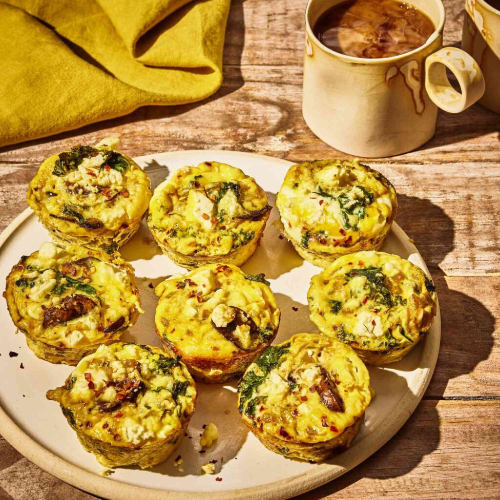 Mini Crustless Quiche Cups